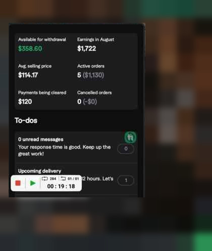 Monthly earnings